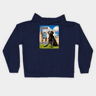 Queen of My Castle Black Labrador Retriever Kids Hoodie